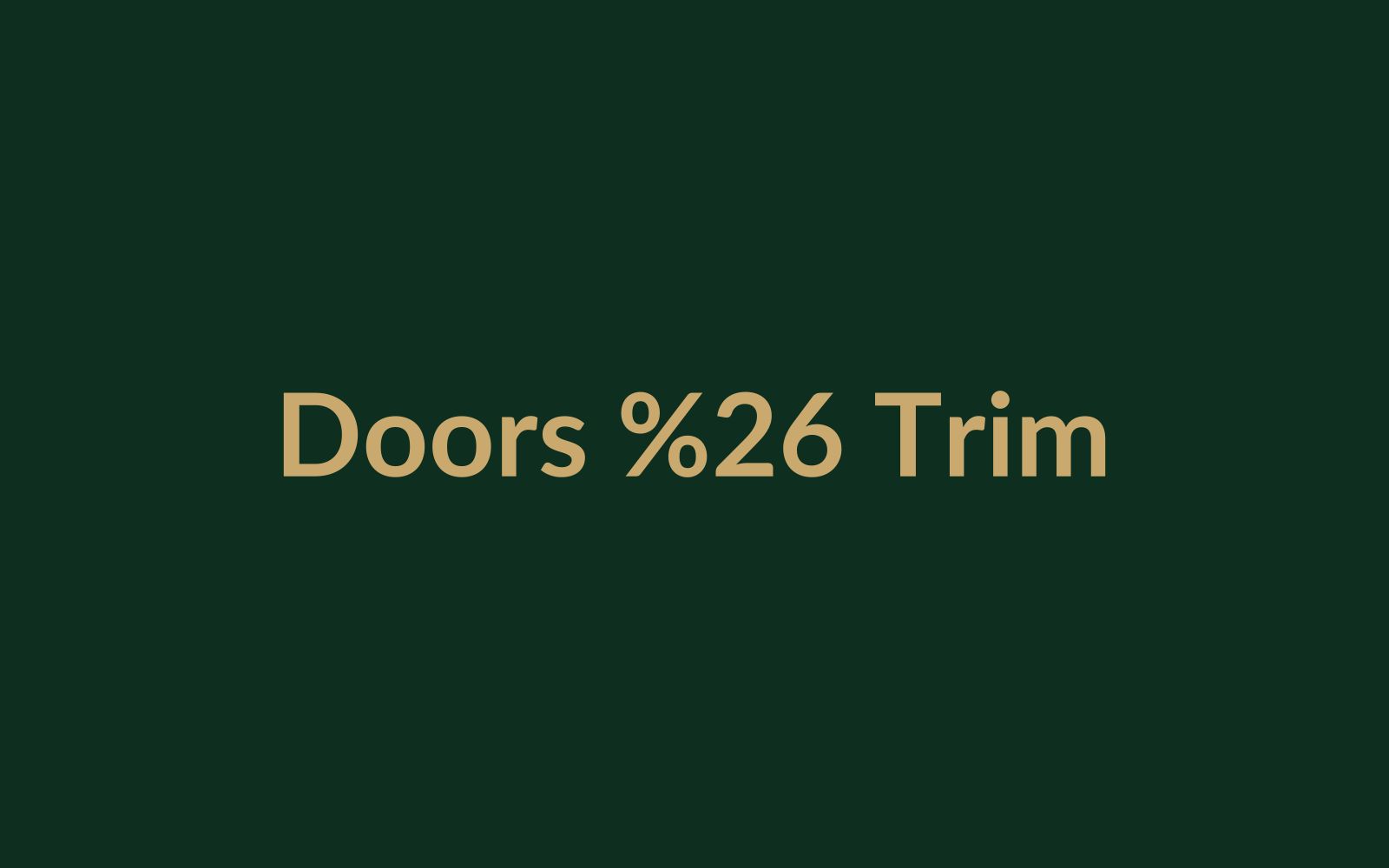 Doors Trim